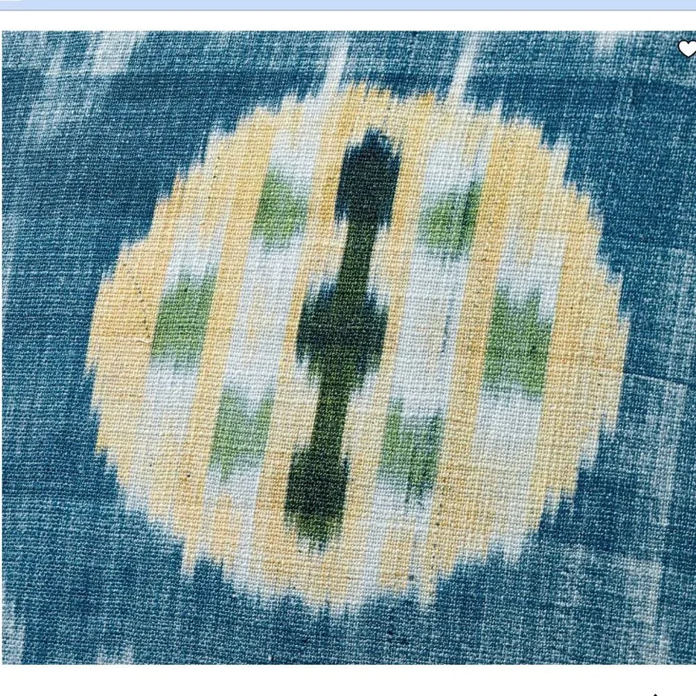 PAIR of Pottery Barn Enzo Ikat Reversible Pillow Cover 24 x 24. NWT